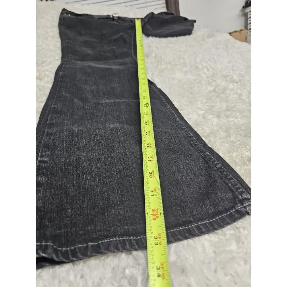 No Boundaries Nobo Denim Womens Jeans 17 Tall Faded Black Flare Stretch Grunge